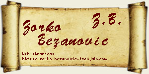 Zorko Bežanović vizit kartica